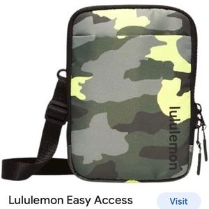 Lululemon heritage camo neon cross body bag